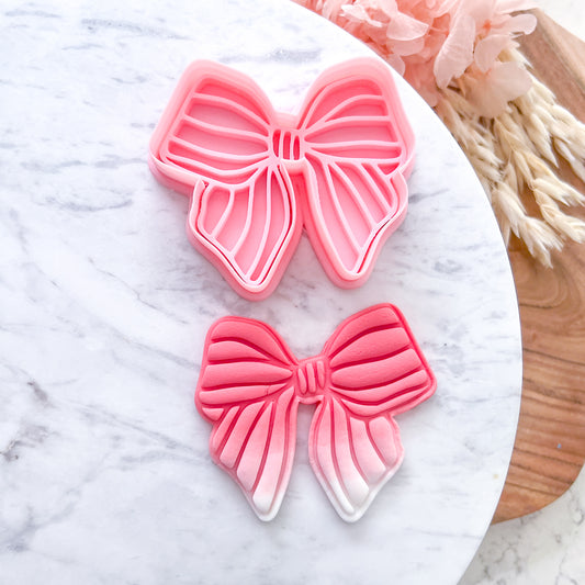 "Striped Bow" - Cookie Cutter & Stamp