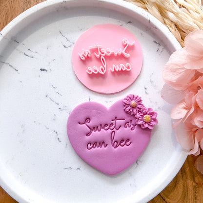 "Sweet As Can Bee"#2- Fondant Stamp