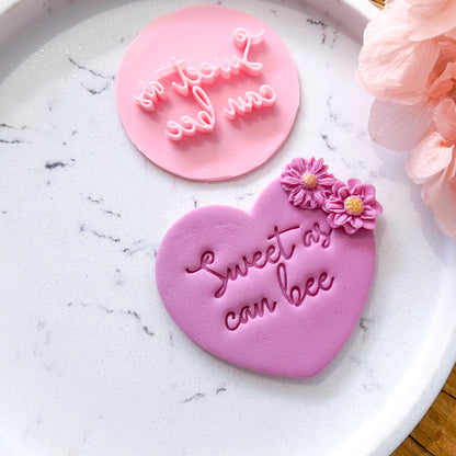 "Sweet As Can Bee"#2- Fondant Stamp