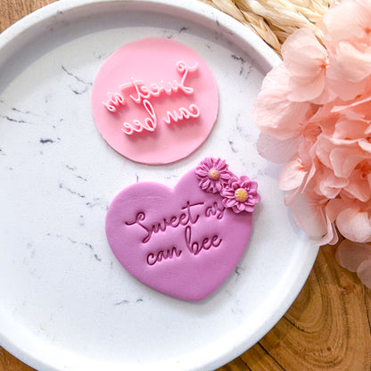 "Sweet As Can Bee"#2- Fondant Stamp