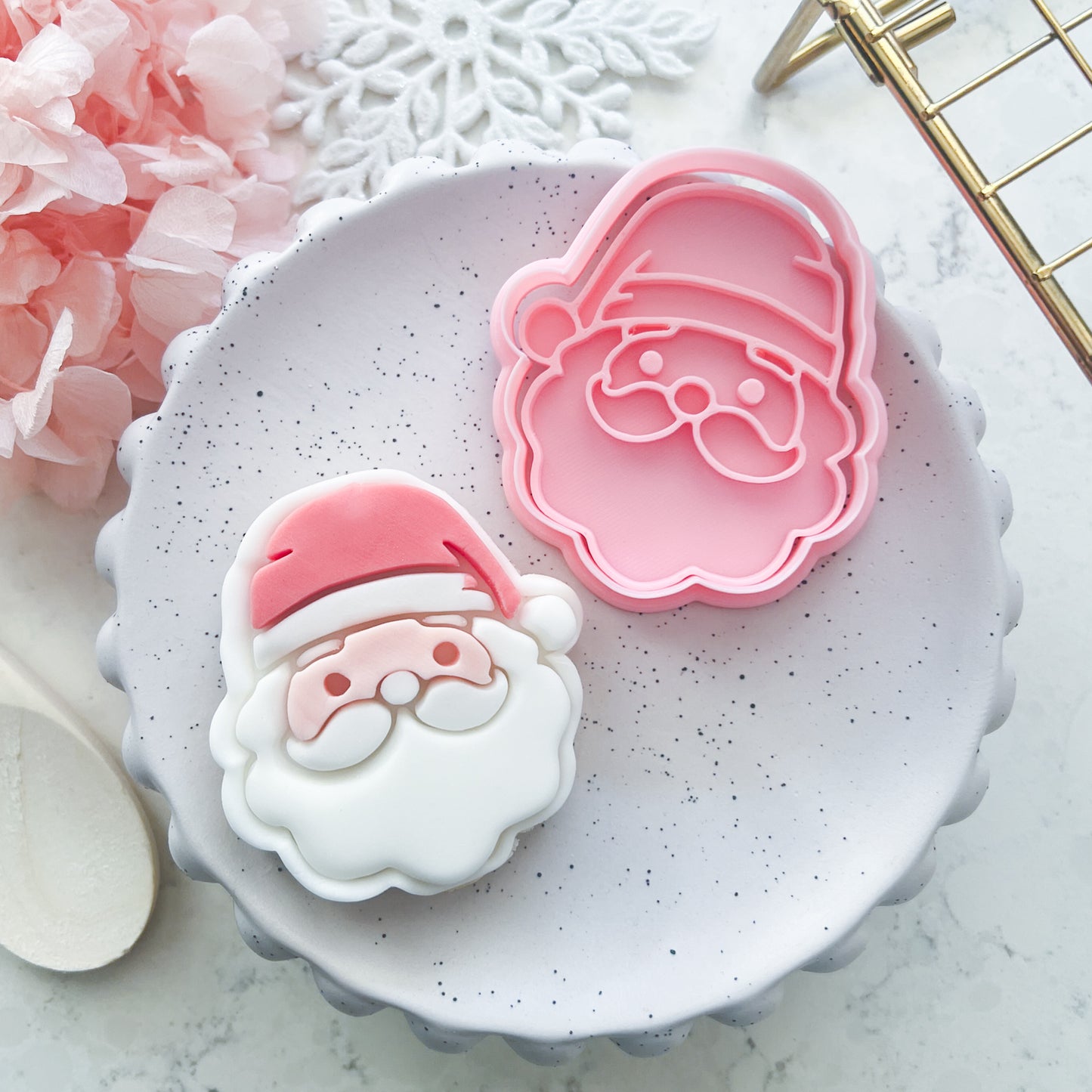 "Cute Santa" Cookie Cutter & Stamp