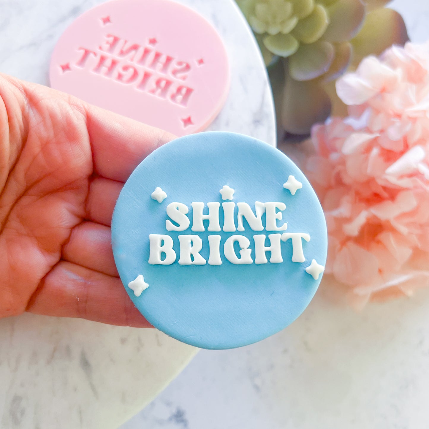 Shine Bright Raised Fondant Stamp