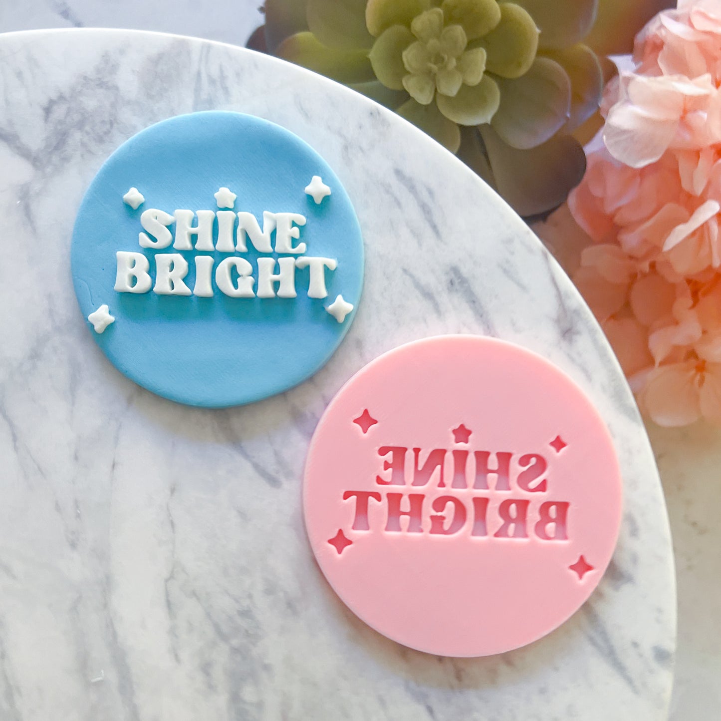 Shine Bright Raised Fondant Stamp