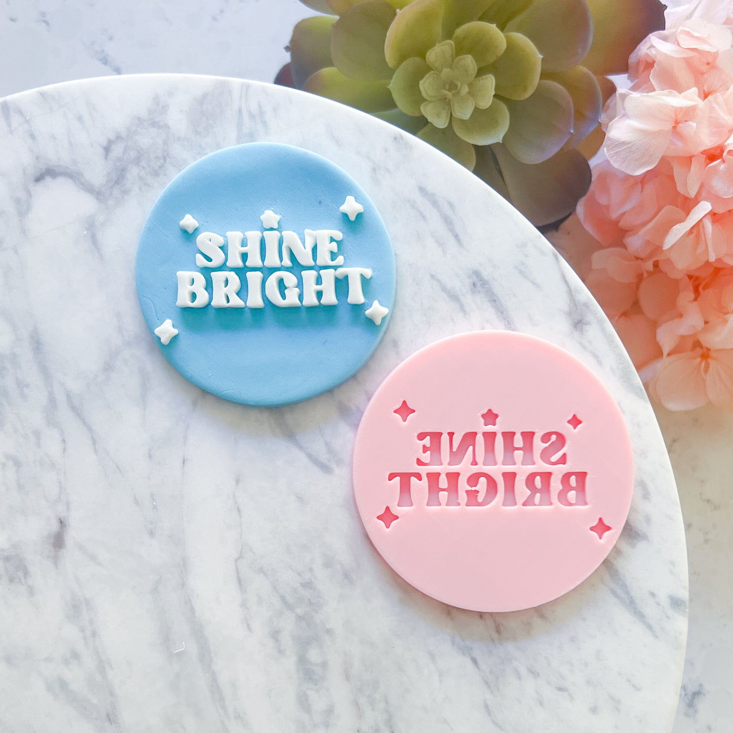 Shine Bright Raised Fondant Stamp