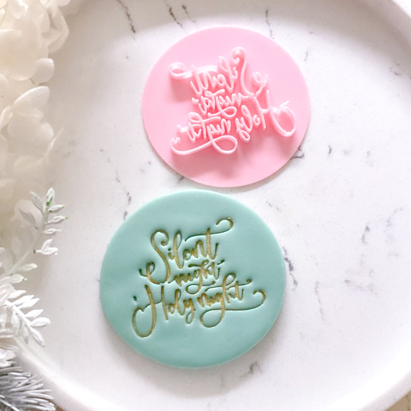 Silent Night Holy Night Fondant Stamp