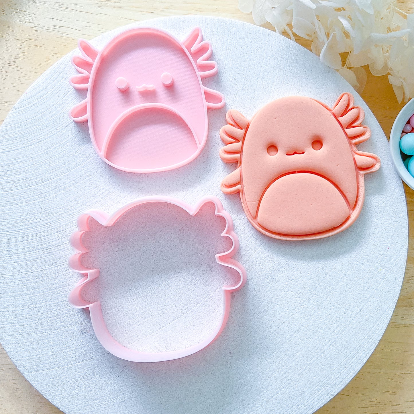 "Axolotal Squishmallow" - Cookie Cutter & Stamp