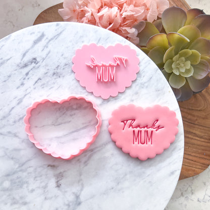 "Thanks Mum" - Cookie Cutter & Stamp