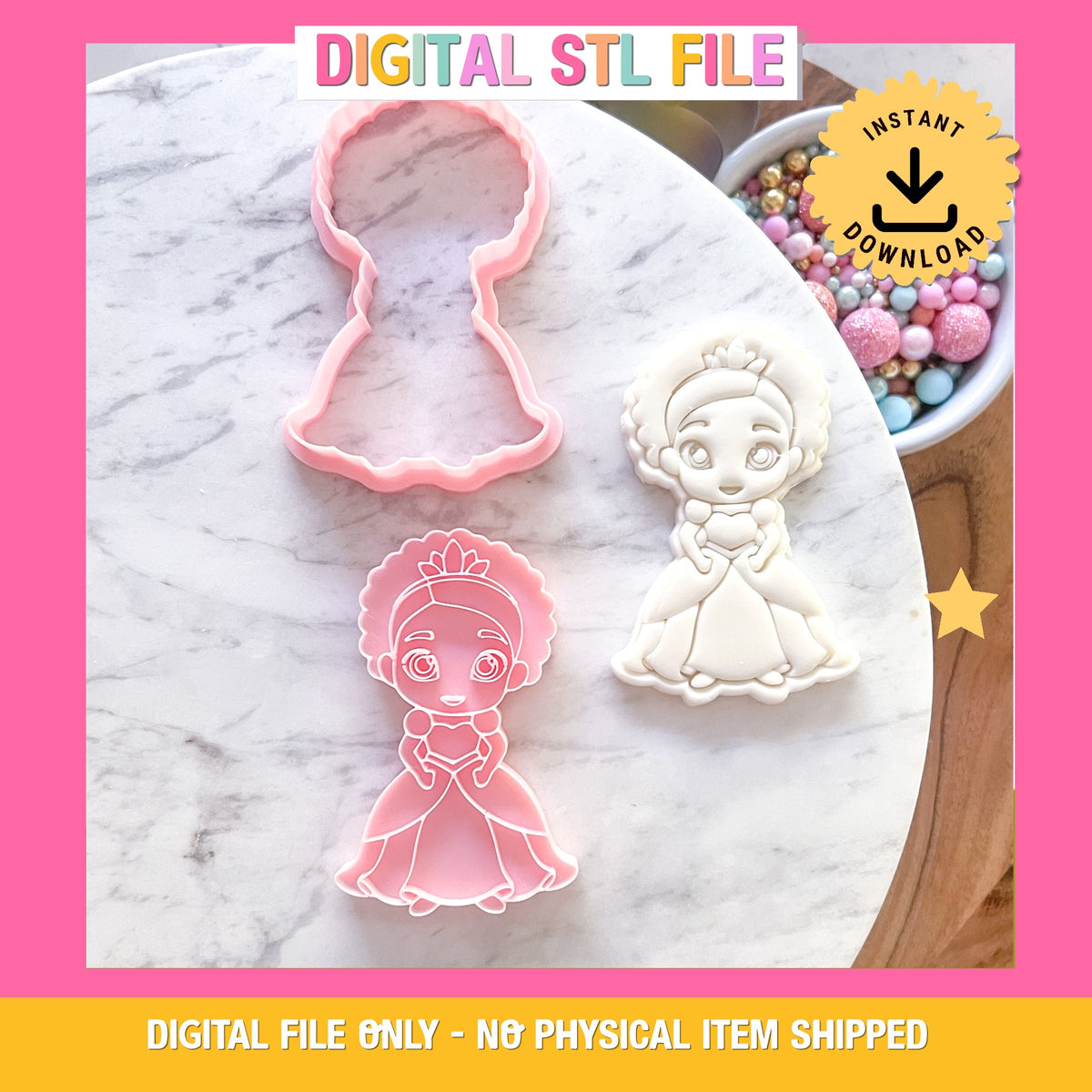 "Tiana" Cookie Cutter & Stamp