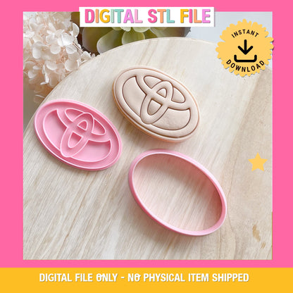 "Toyota Logo" - Cookie Cutter & Stamp
