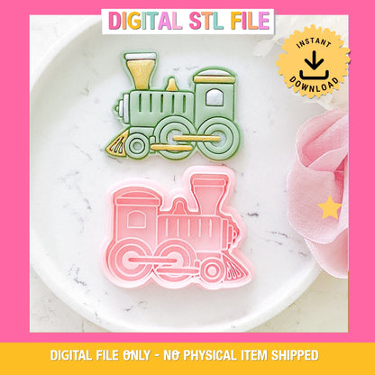 "Train" Cookie Cutter & Stamp
