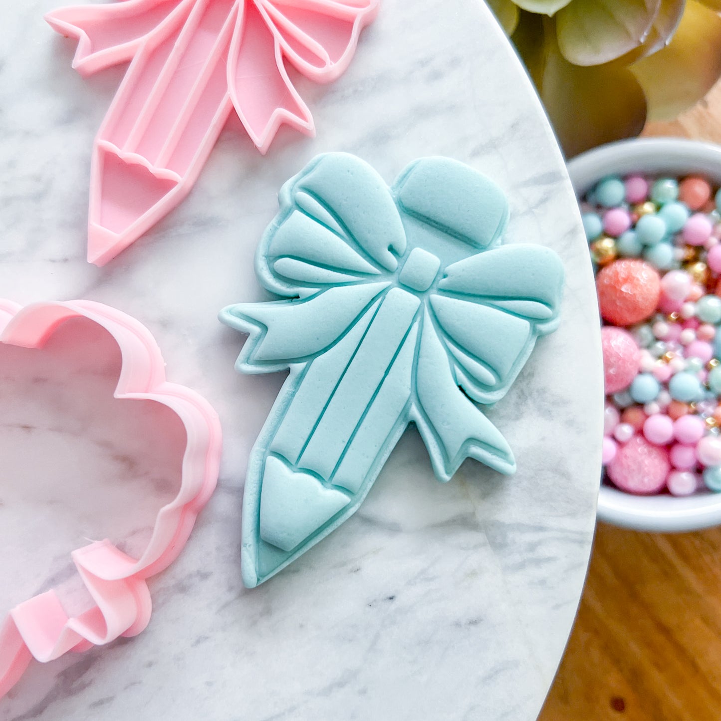 "Pencil Bow" - Cookie Cutter & Stamp