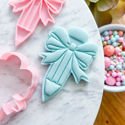 "Pencil with Bow" - Cookie Cutter & Stamp