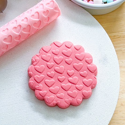 "Heart Deboss" Fondant Texture Roller