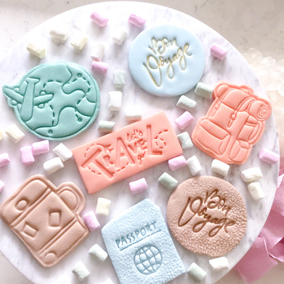 Bon Voyage - Fondant Stamp