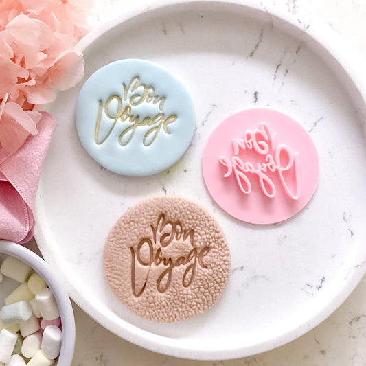 Bon Voyage - Fondant Stamp