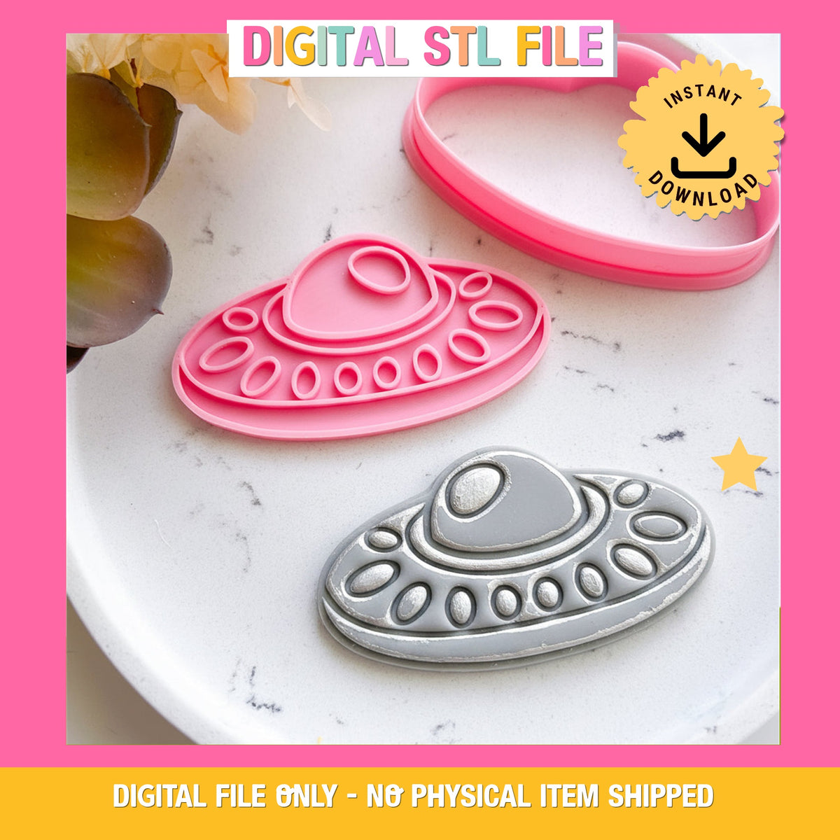 "UFO" Cookie Cutter & Stamp Set