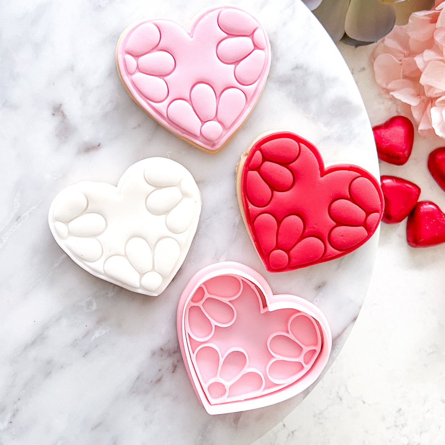 "Daisy Heart" - Cookie Cutter & Stamp