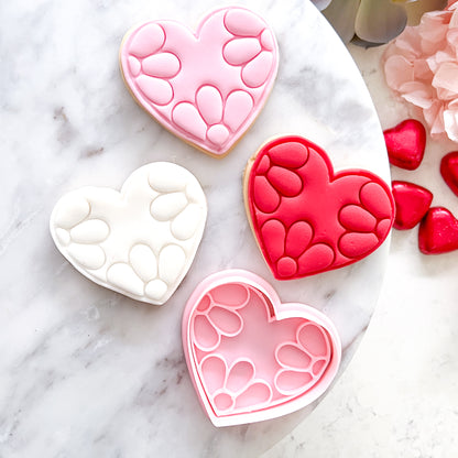 "Daisy Heart" - Cookie Cutter & Stamp