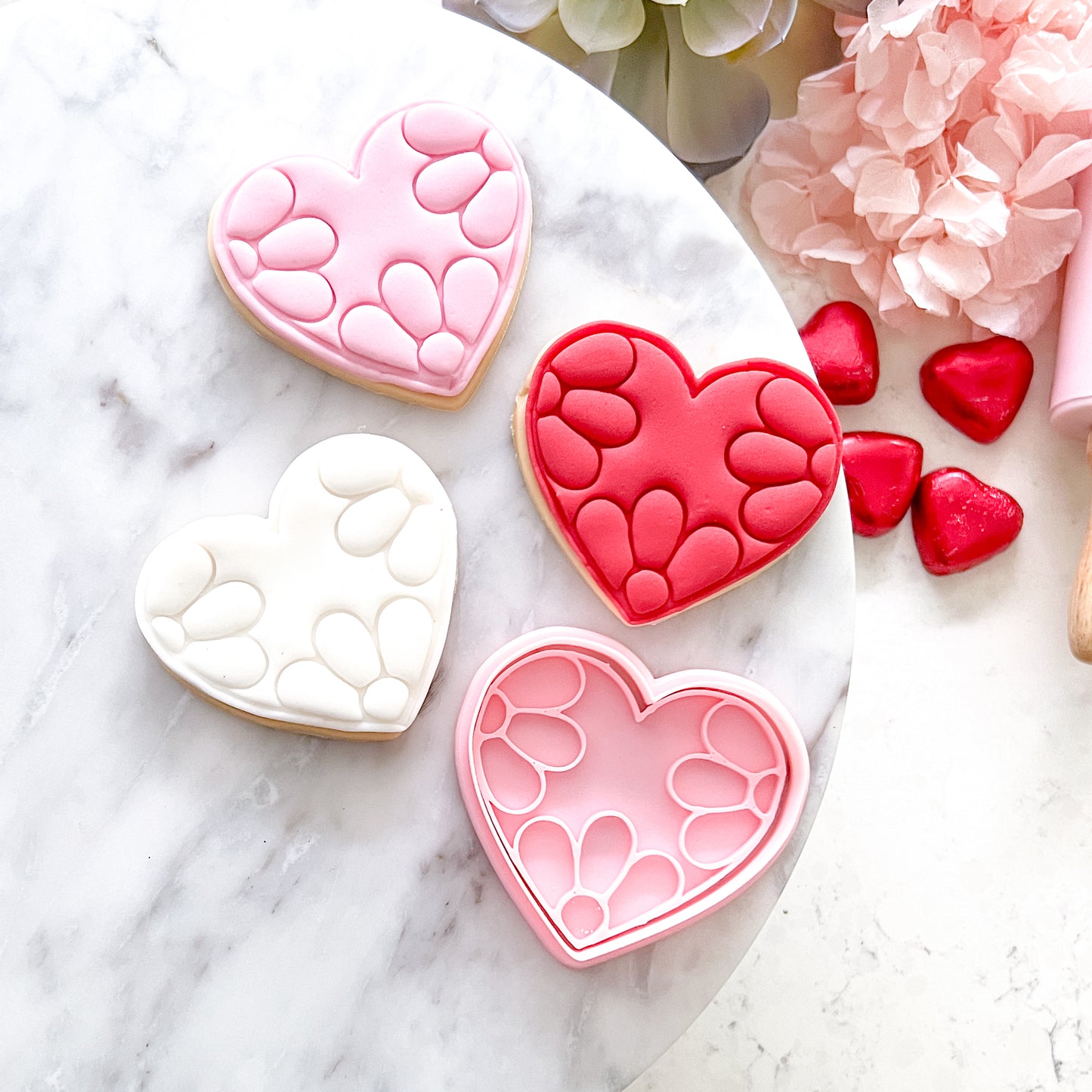 "Daisy Heart" - Cookie Cutter & Stamp