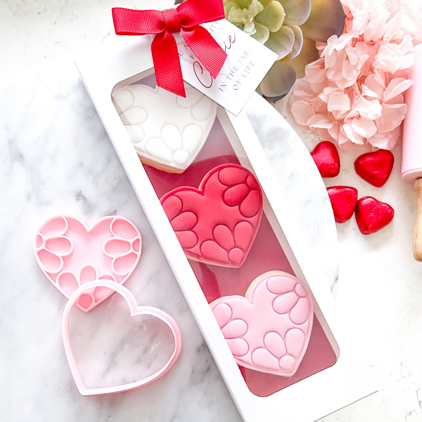 "Daisy Heart" - Cookie Cutter & Stamp