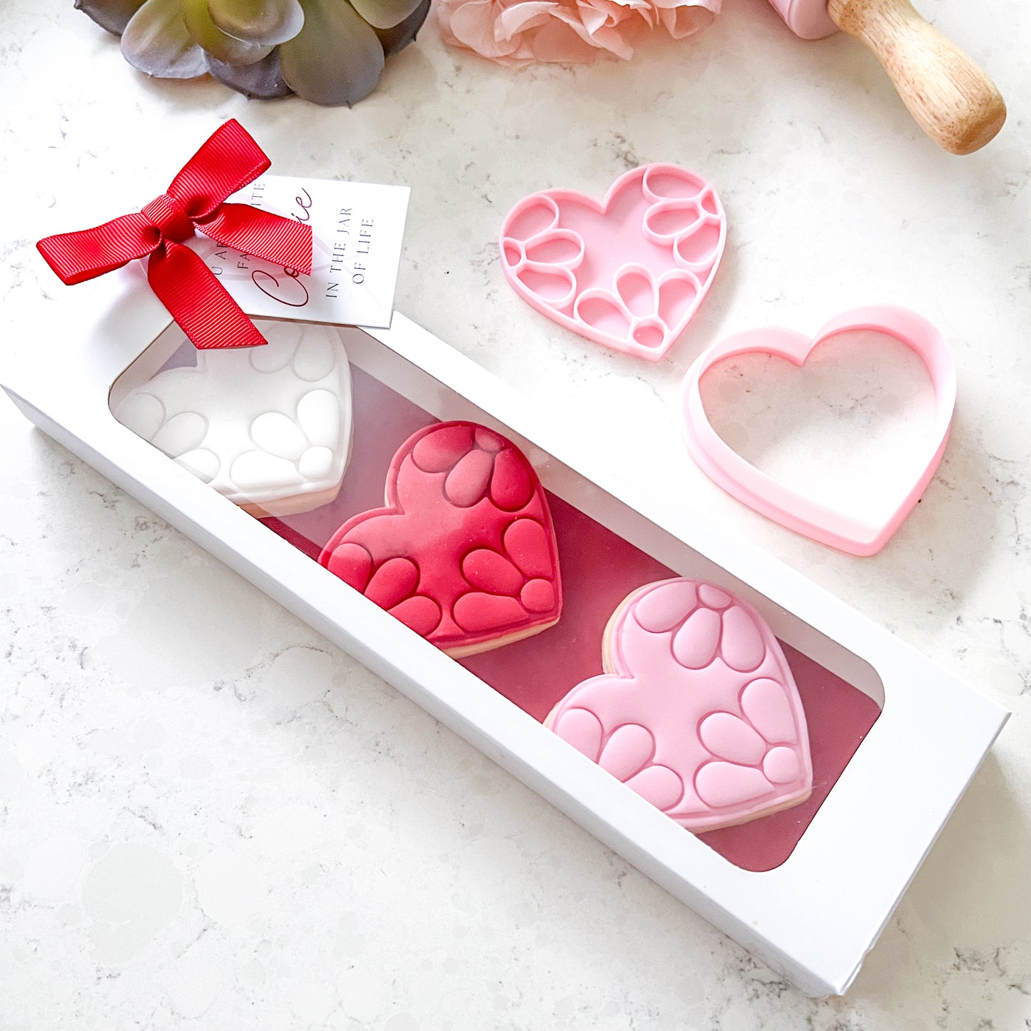 "Daisy Heart" - Cookie Cutter & Stamp