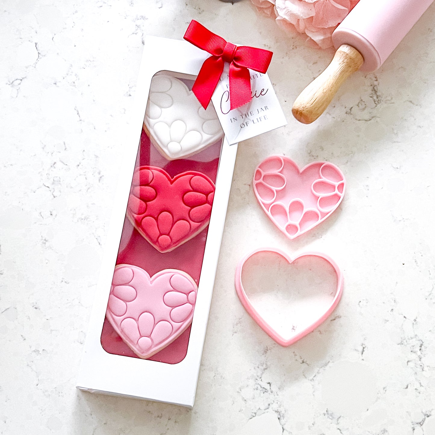 "Daisy Heart" - Cookie Cutter & Stamp