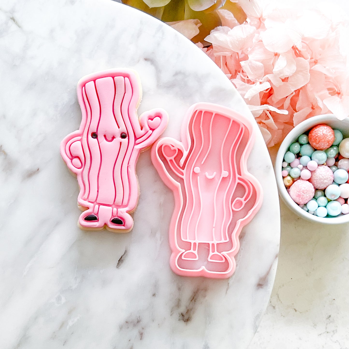 "Kawaii Bacon" - Cookie Cutter & Stamp
