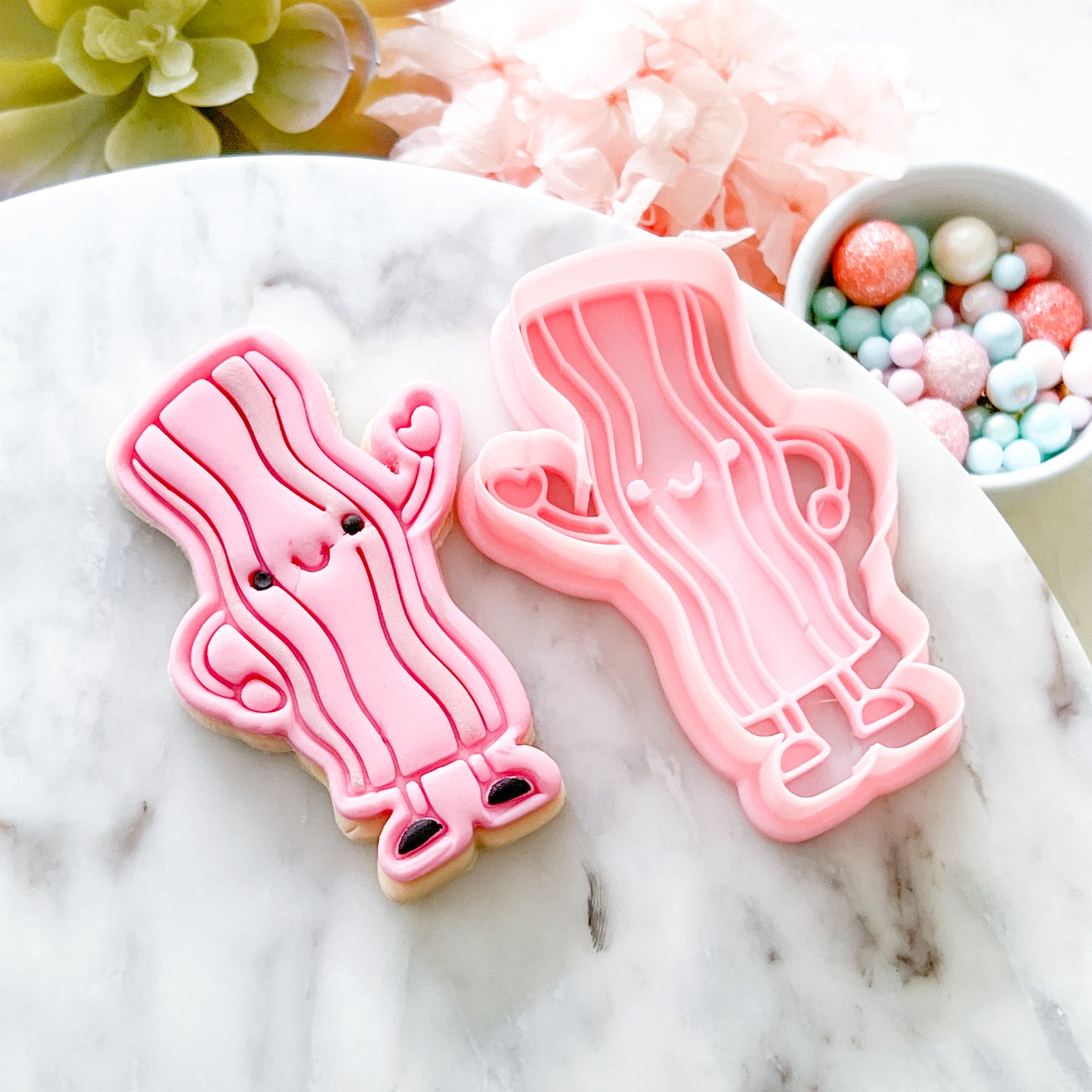 "Kawaii Bacon" - Cookie Cutter & Stamp