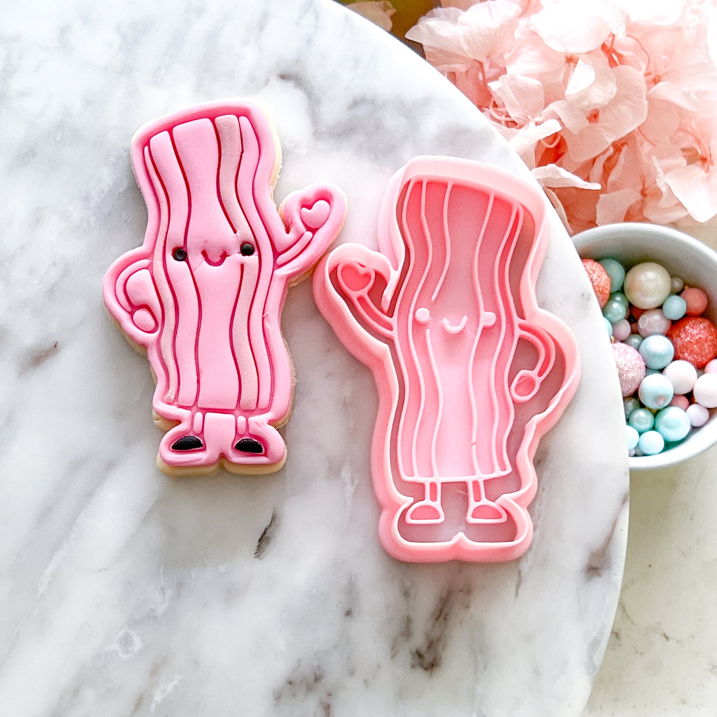 "Kawaii Bacon" - Cookie Cutter & Stamp