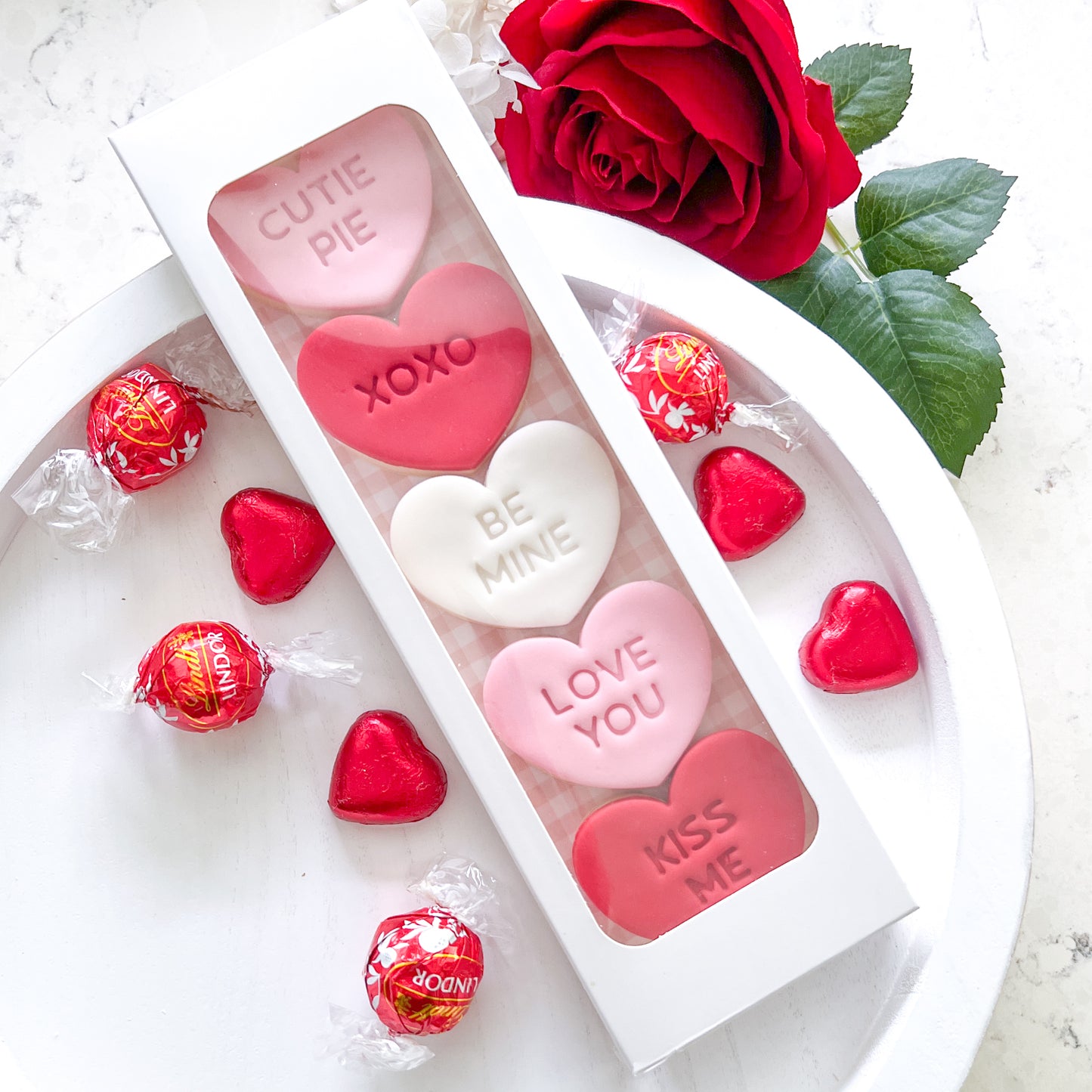 "Candy Hearts" Cutter & Stamps (6 pc)