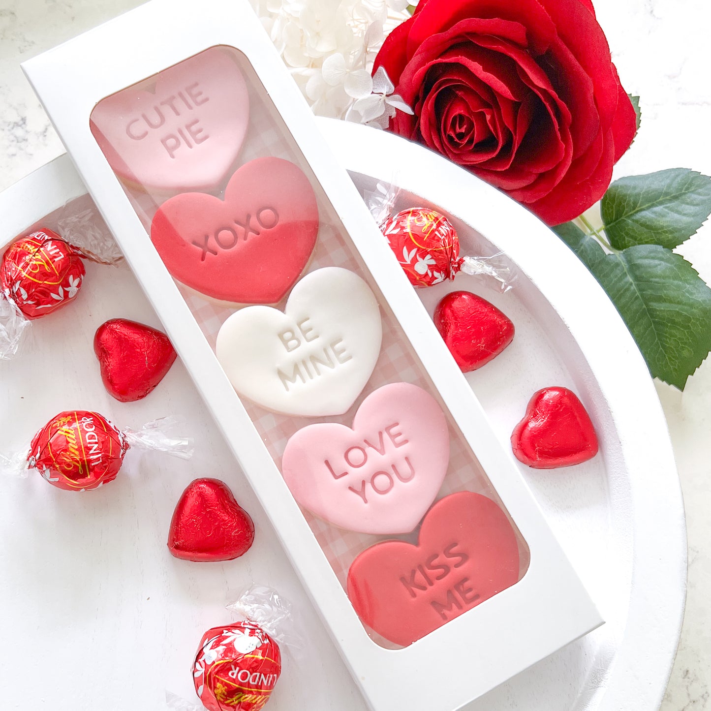 "Candy Hearts" Cutter & Stamps (6 pc)