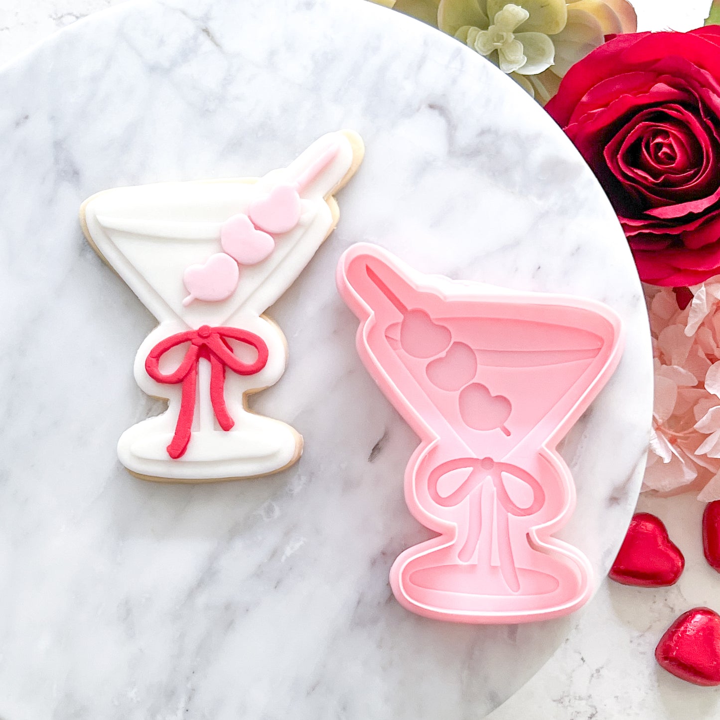 "Olive You" Martini Glass Cutter Set