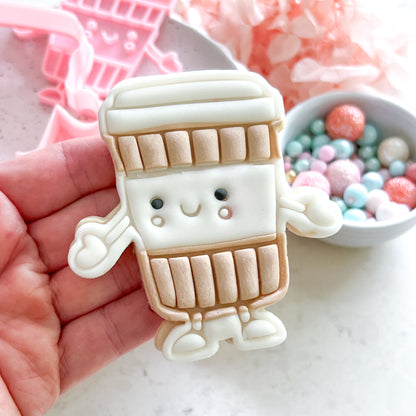"Kawaii Coffee" - Cookie Cutter & Stamp