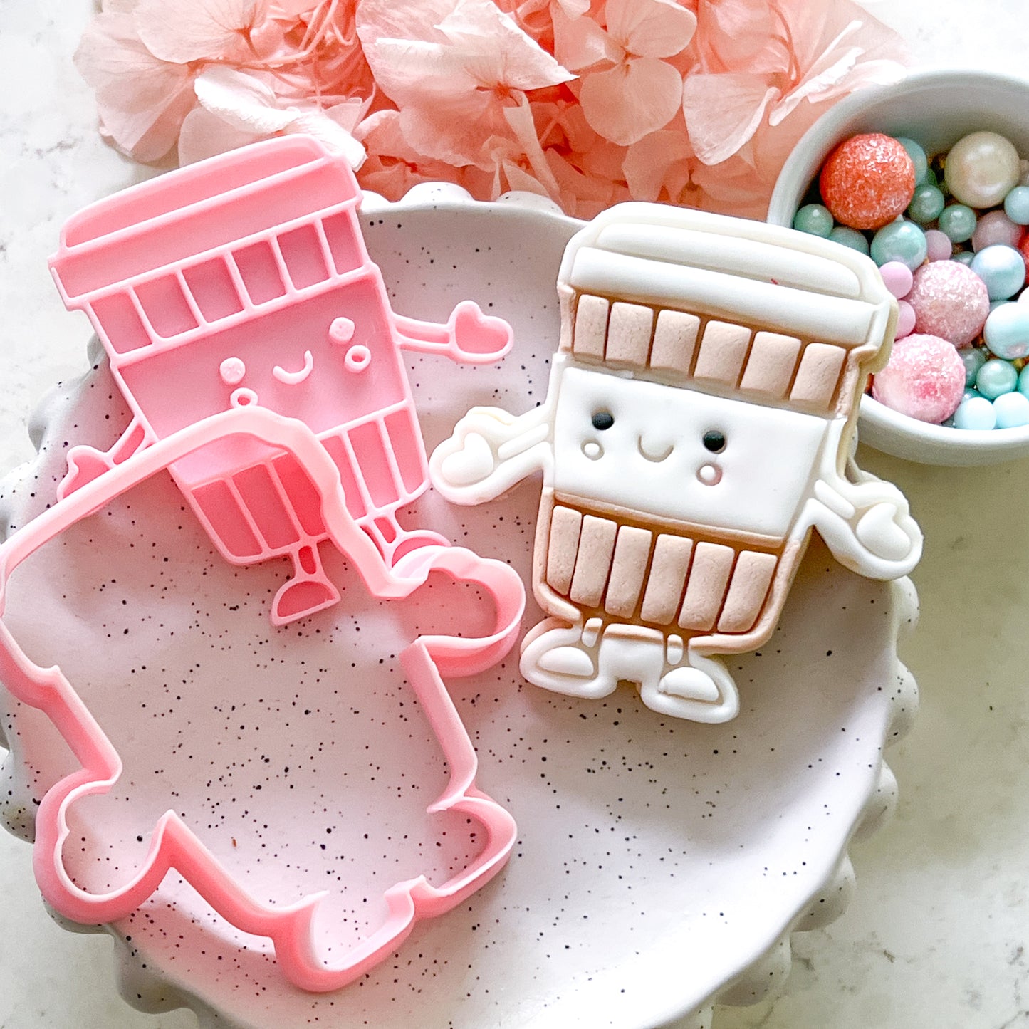 "Kawaii Coffee" - Cookie Cutter & Stamp