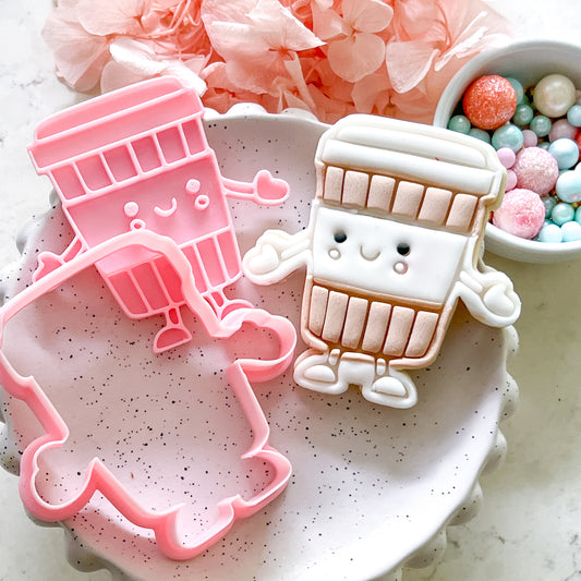 "Kawaii Coffee" - Cookie Cutter & Stamp