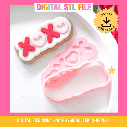 "XOXO" - Cookie Cutter & Stamp