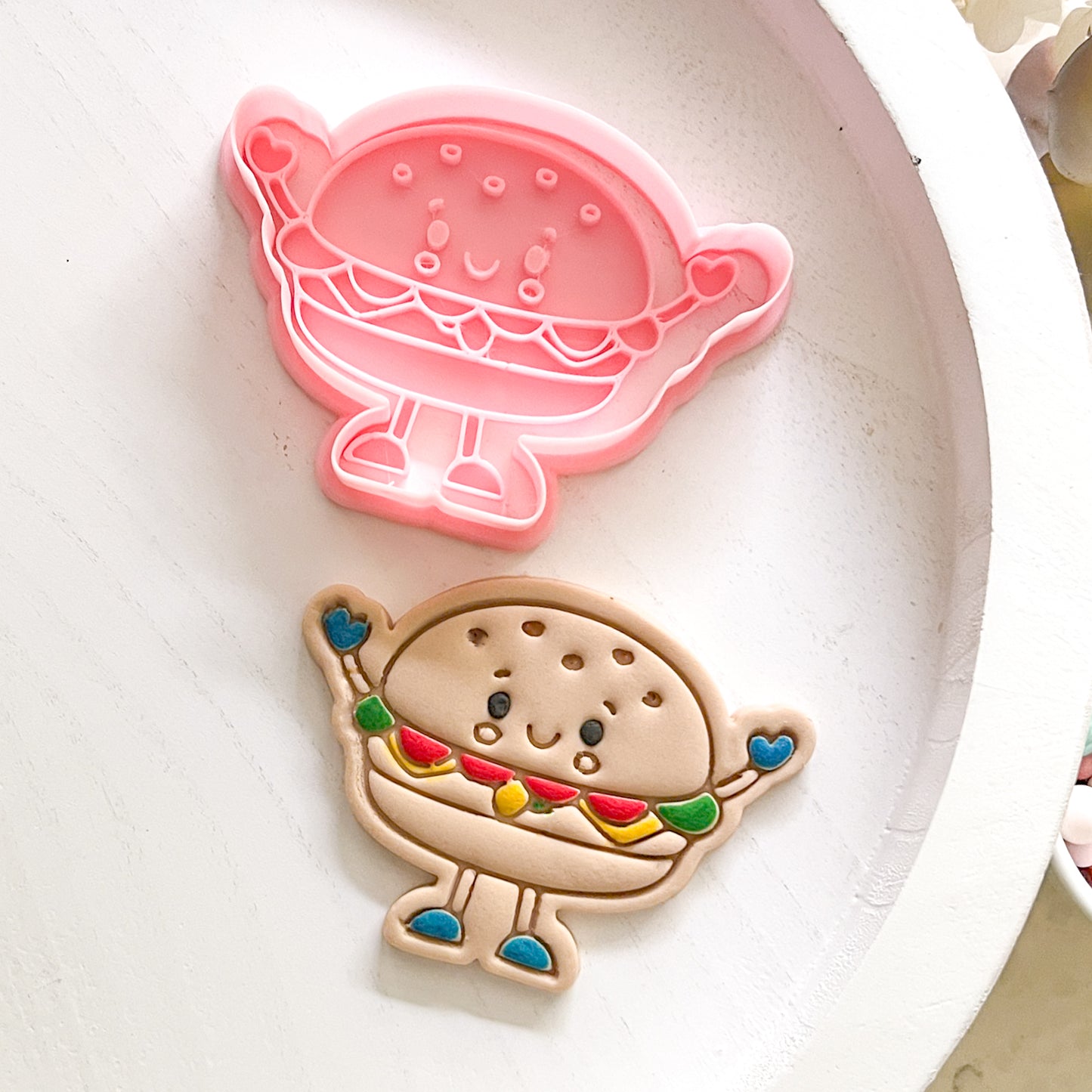 "Kawaii Burger" - Cookie Cutter & Stamp