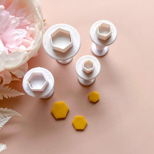 kitandco.com.au Cutter Hexagon Push Cutter Set (4 pcs)