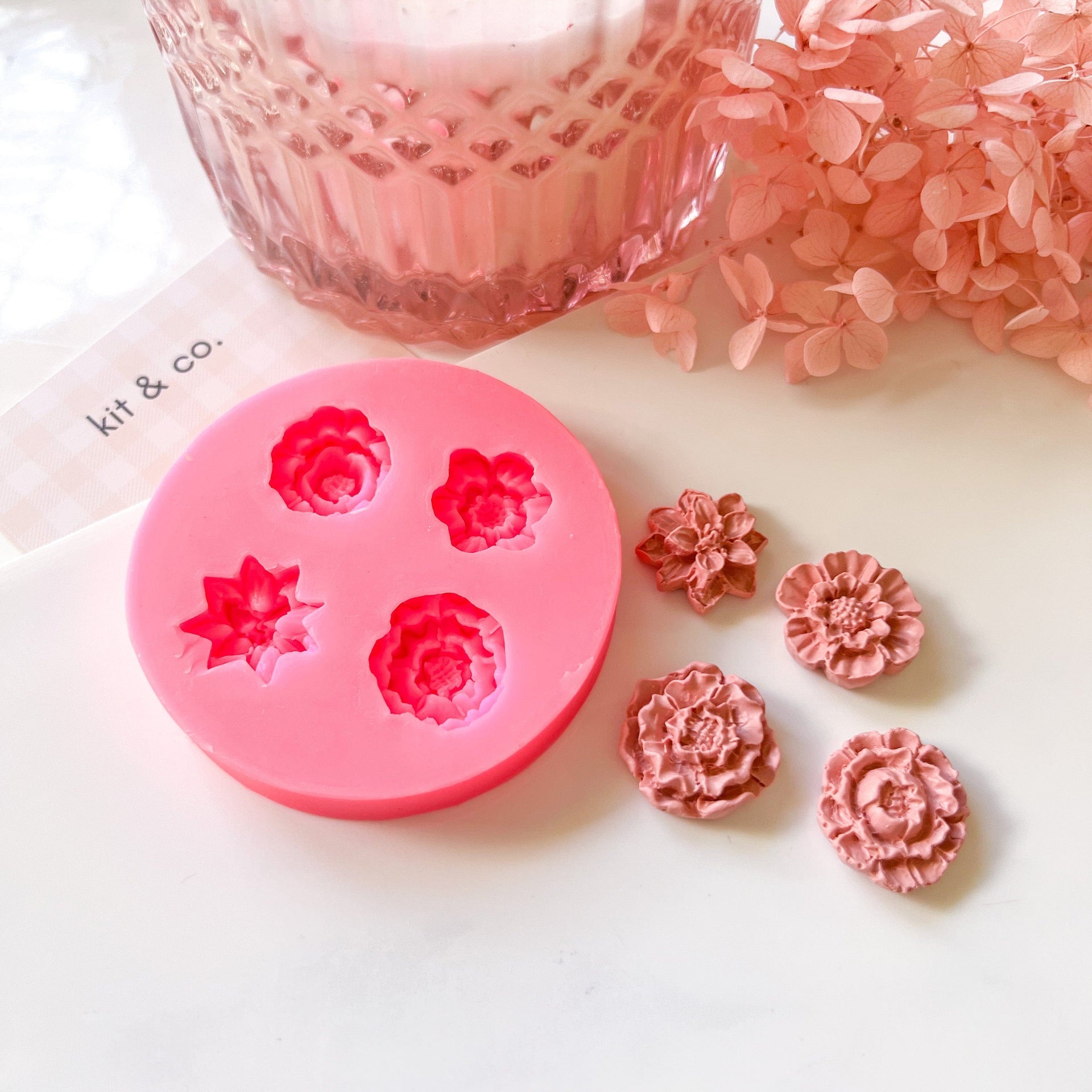 kitandco.com.au Mould "Four Flowers" - Silicone Mould