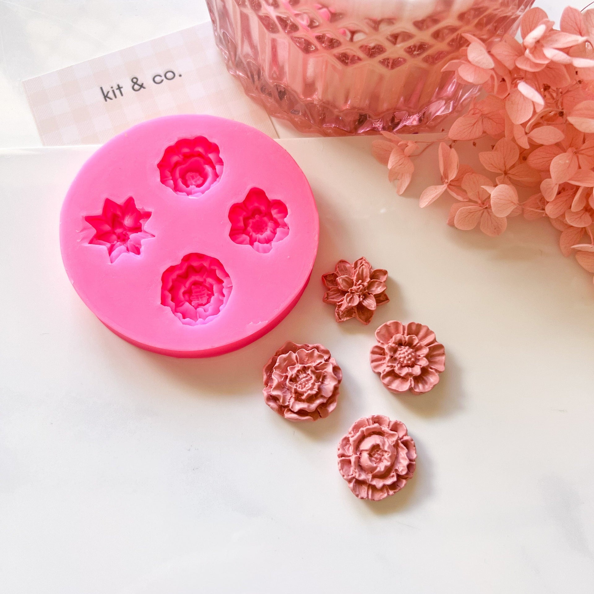 kitandco.com.au Mould "Four Flowers" - Silicone Mould