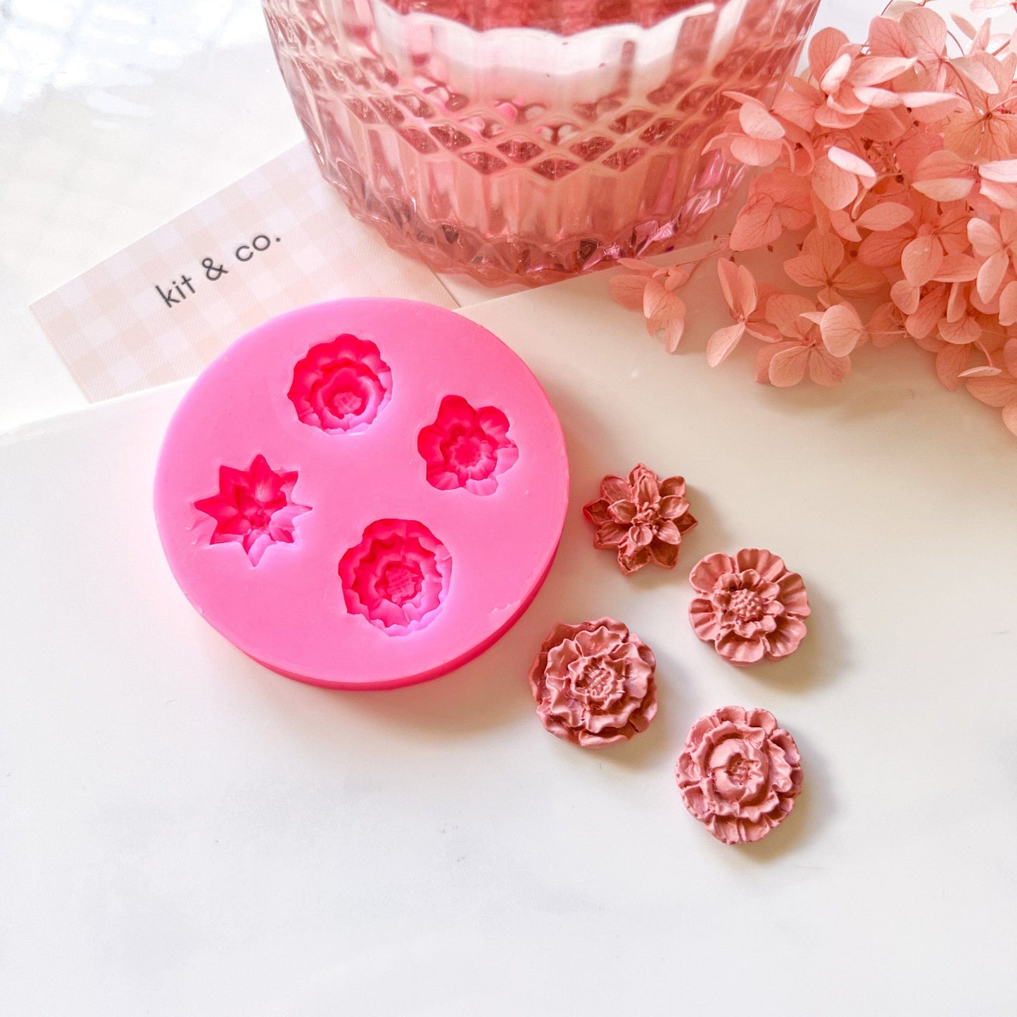 kitandco.com.au Mould "Four Flowers" - Silicone Mould