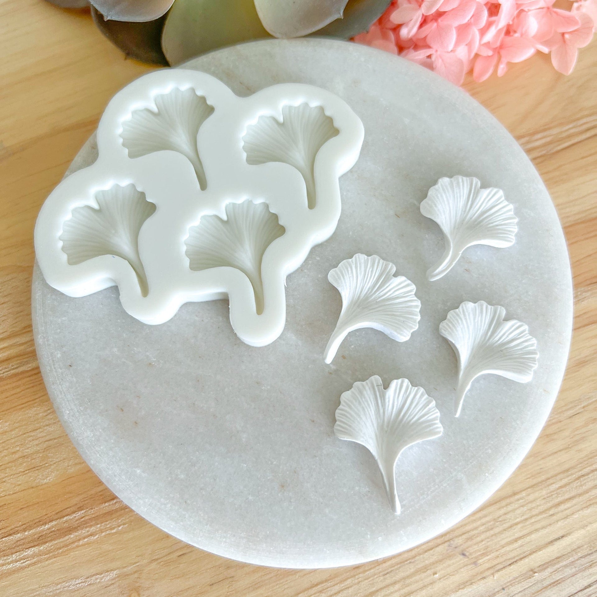 kitandco.com.au Mould "Ginkgo Leaves" - Silicone Mould