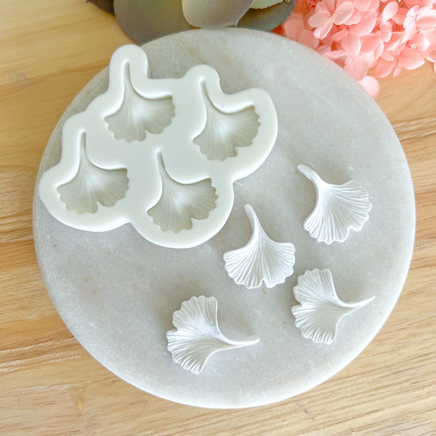 kitandco.com.au Mould "Ginkgo Leaves" - Silicone Mould