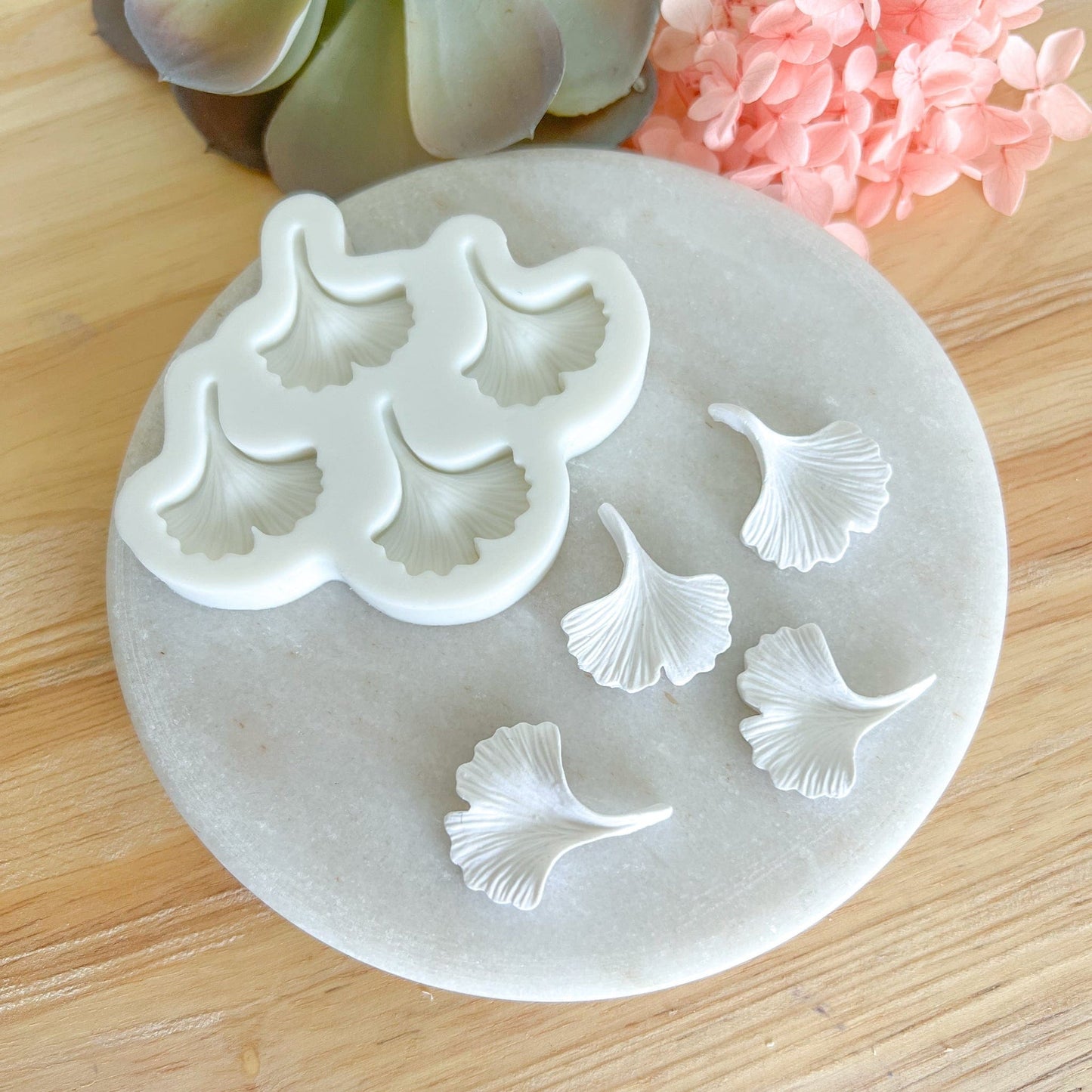 kitandco.com.au Mould "Ginkgo Leaves" - Silicone Mould