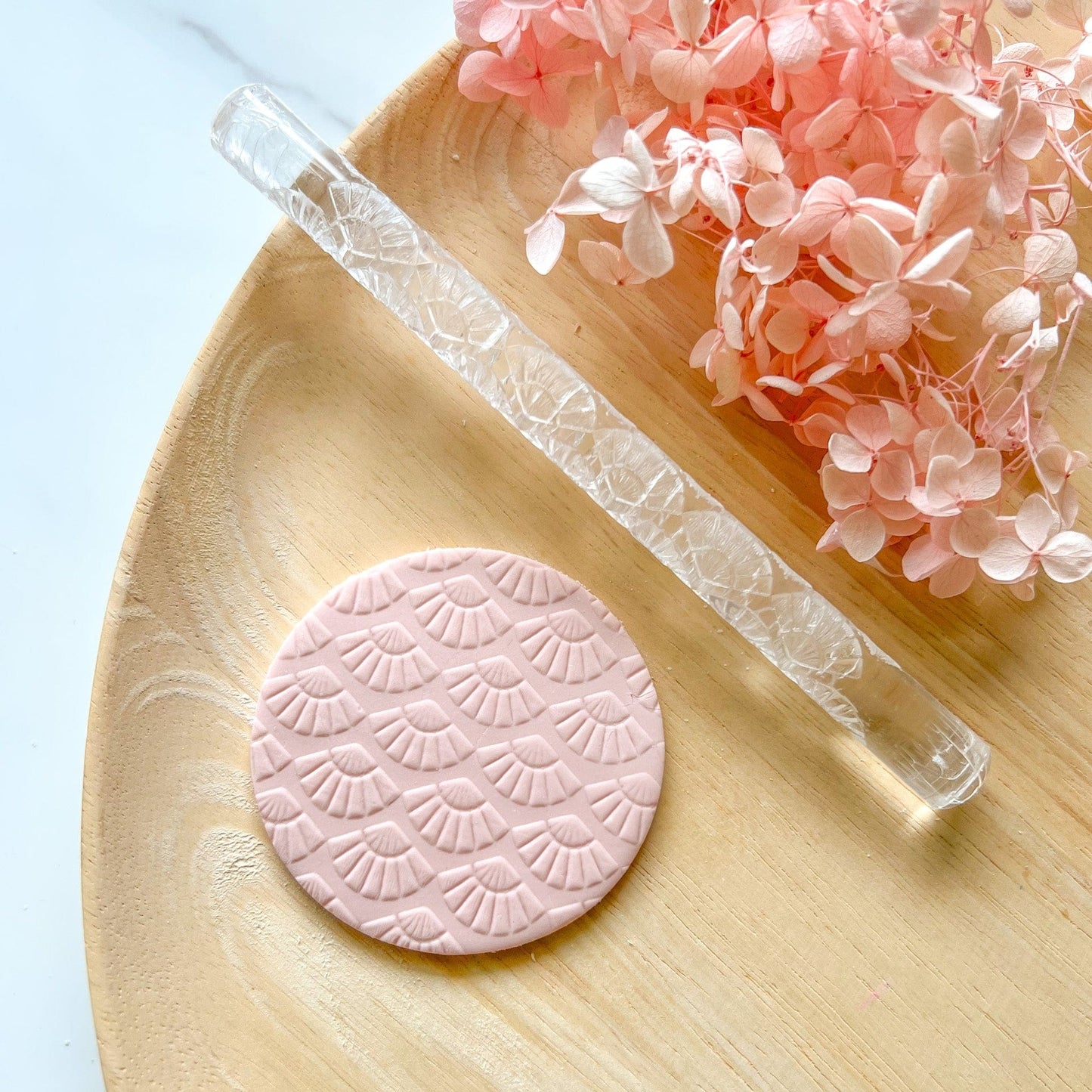 kitandco.com.au Texture Roller Acrylic "Asian Fan" - Acrylic Texture Roller