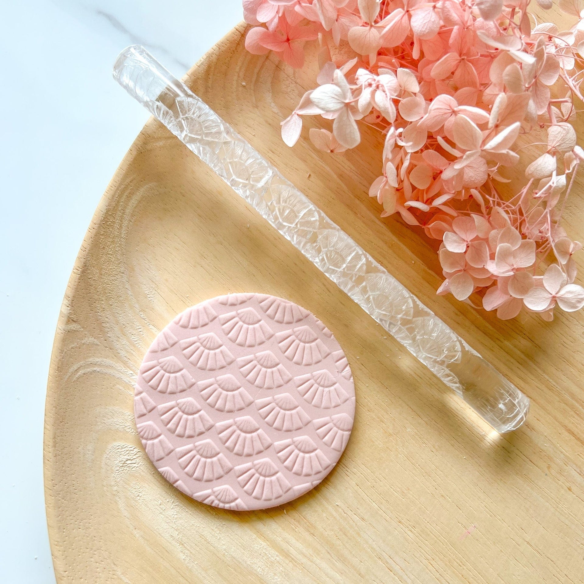 kitandco.com.au Texture Roller Acrylic "Asian Fan" - Acrylic Texture Roller