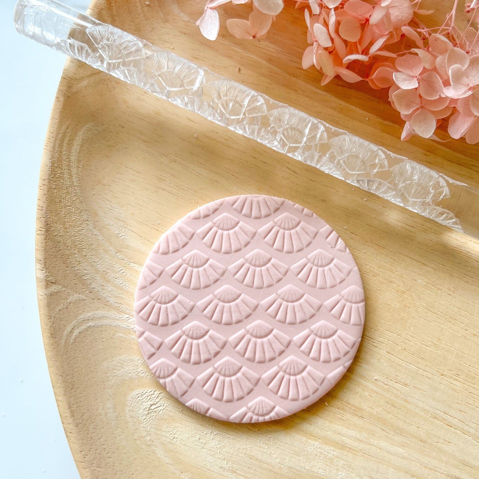 kitandco.com.au Texture Roller Acrylic "Asian Fan" - Acrylic Texture Roller