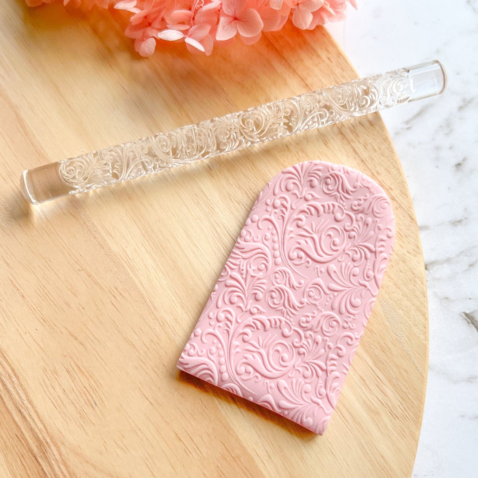 kitandco.com.au Texture Roller Acrylic "Baroque" - Acrylic Texture Roller