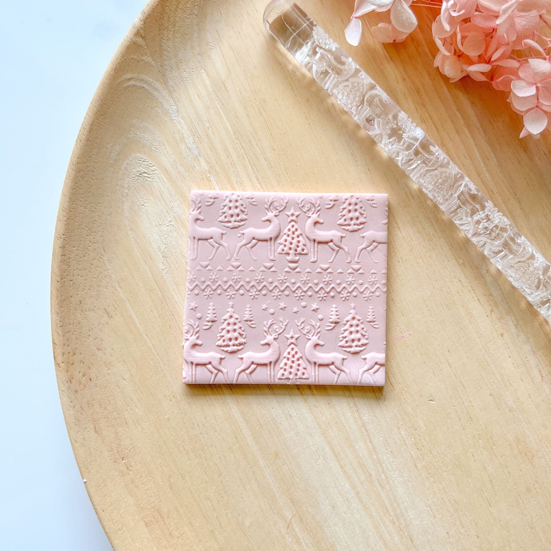 kitandco.com.au Texture Roller Acrylic "Christmas" - Acrylic Texture Roller