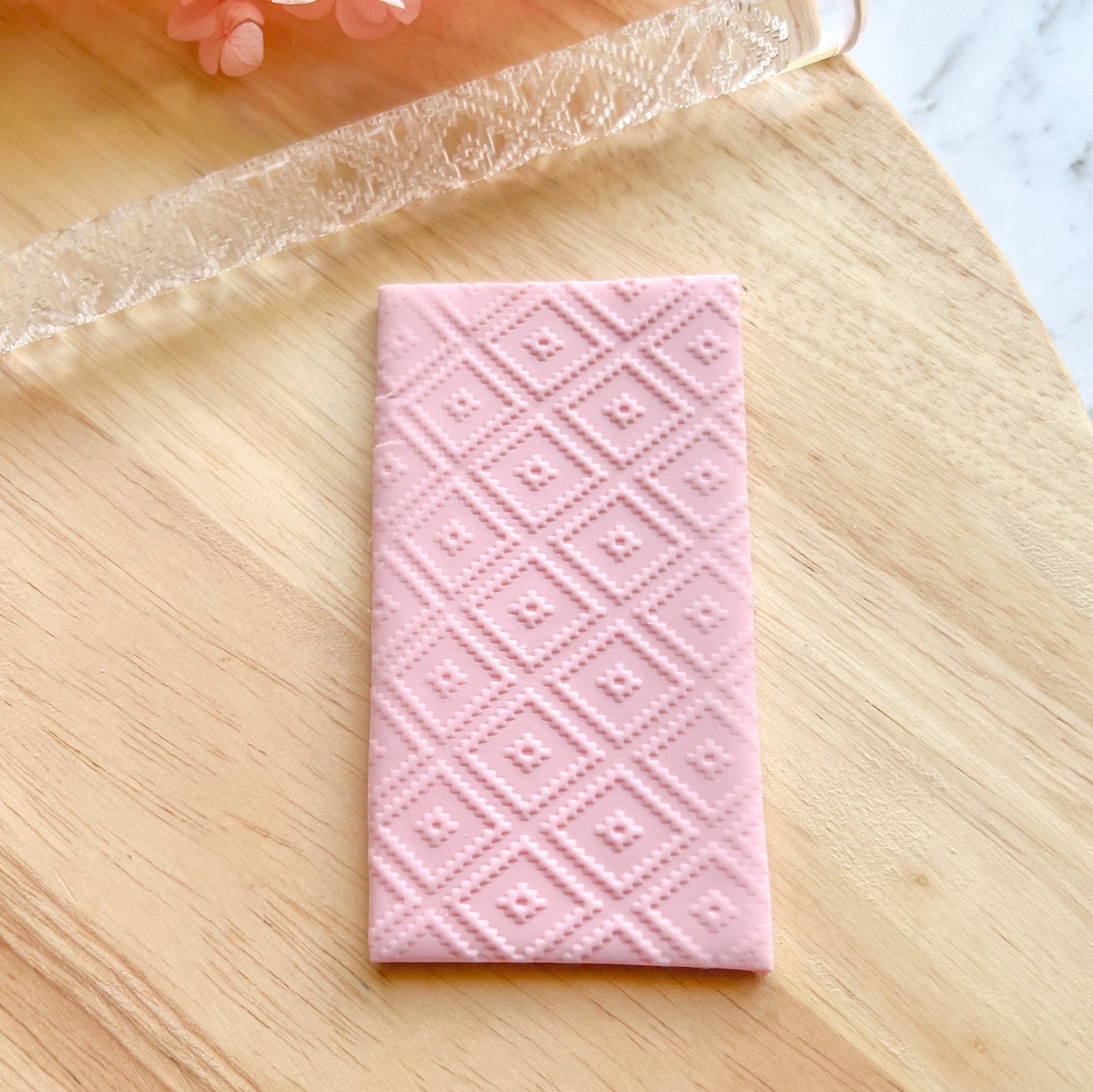 kitandco.com.au Texture Roller Acrylic "Diamond" - Acrylic Texture Roller